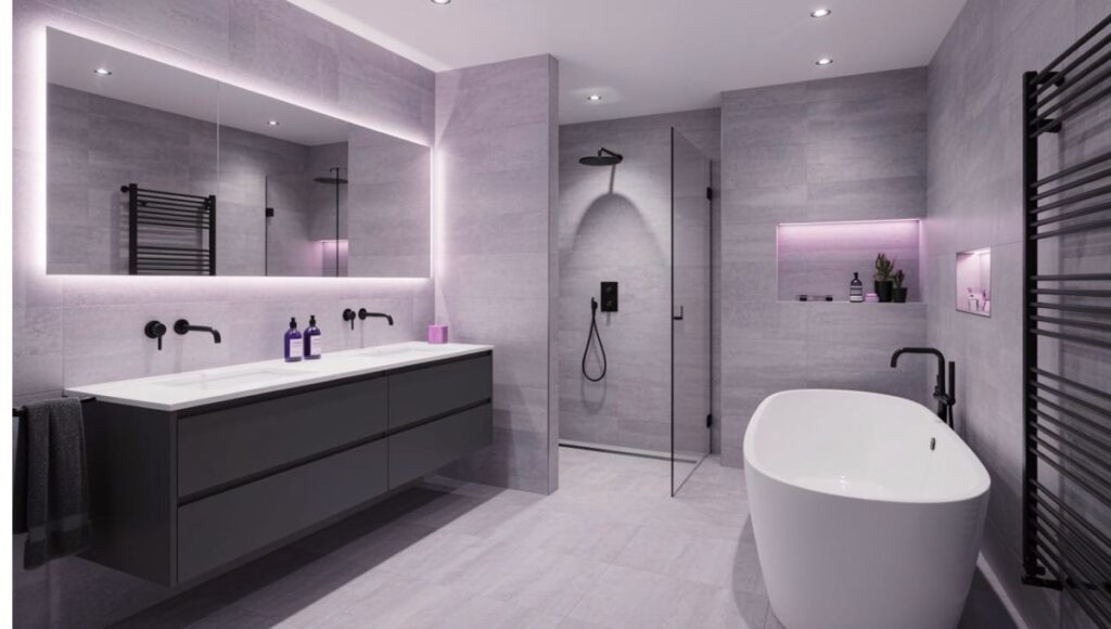 Lighting and Mood in Luxury Bathroom Layout Designs